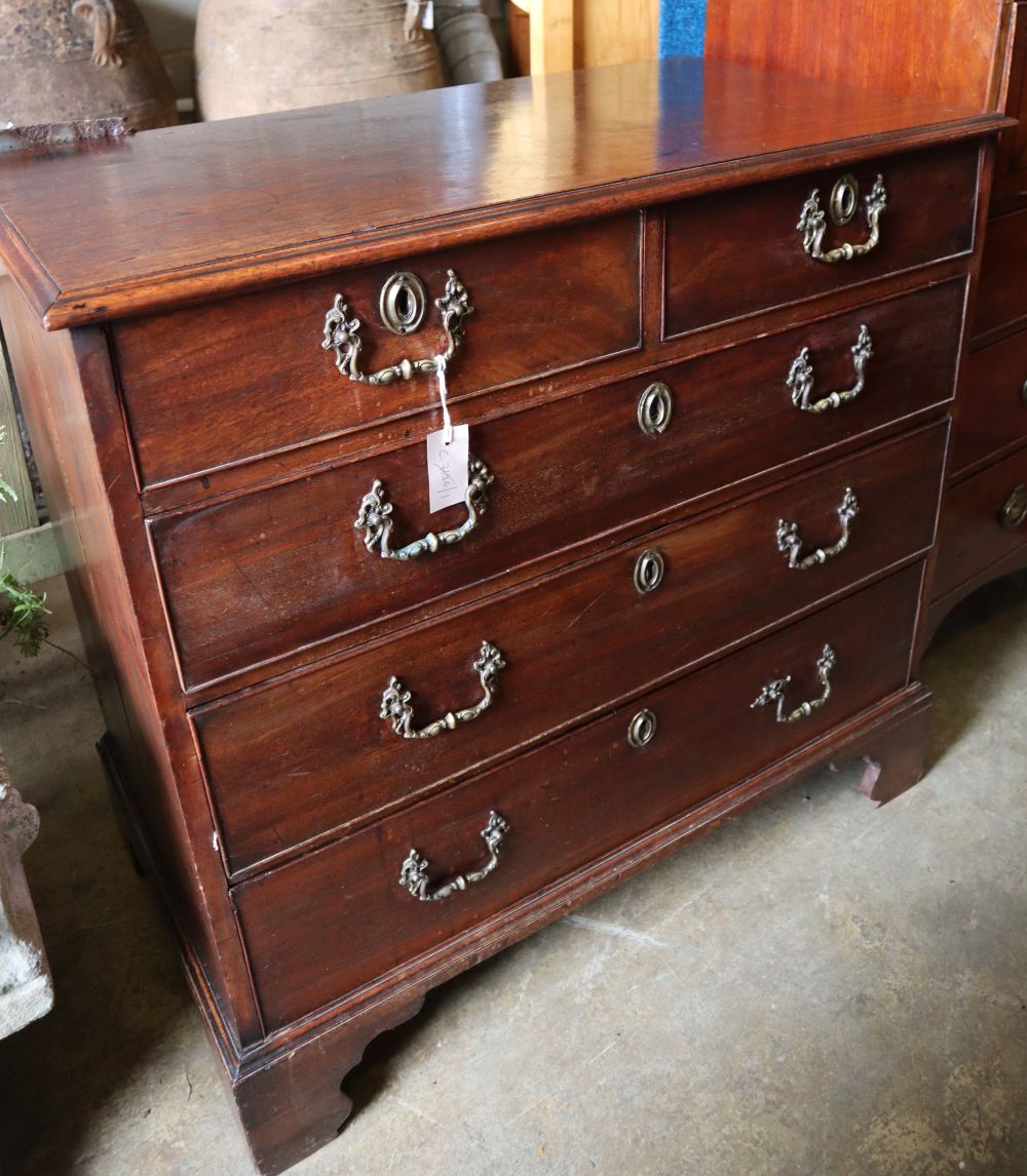 A George III mahogany chest, width 94cm depth 51cm height 91cm